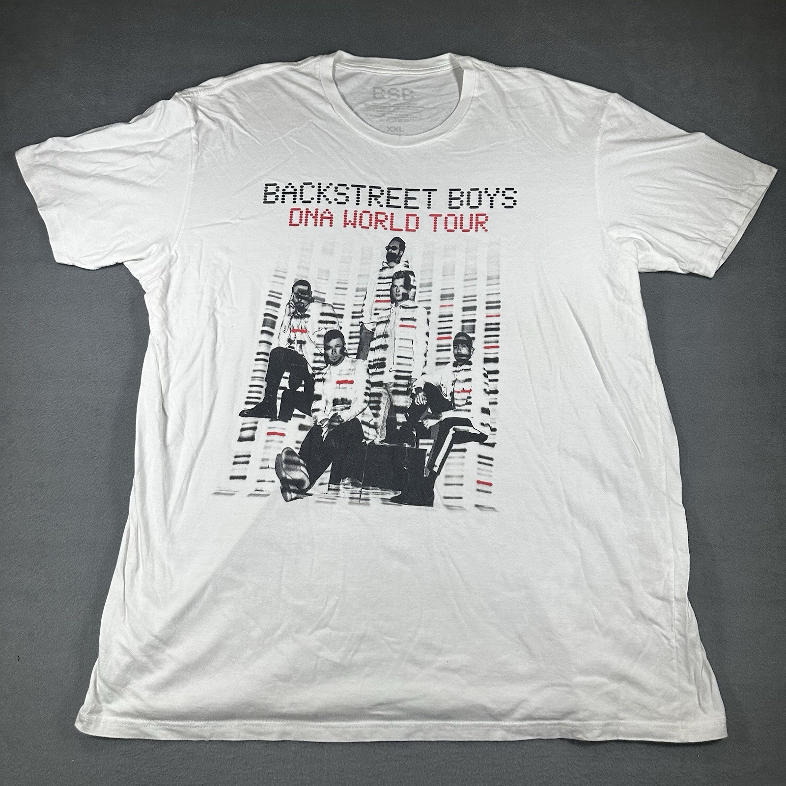 Backsteet Boys DNA World Tour Crew Neck Graphic Print Tshirt Adult Size 2XL BSB