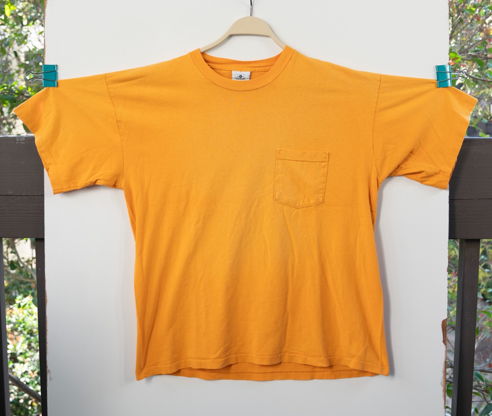 Lee Vintage Single Stitch Pocket Gold Yellow Tee T-Shirt Size XL