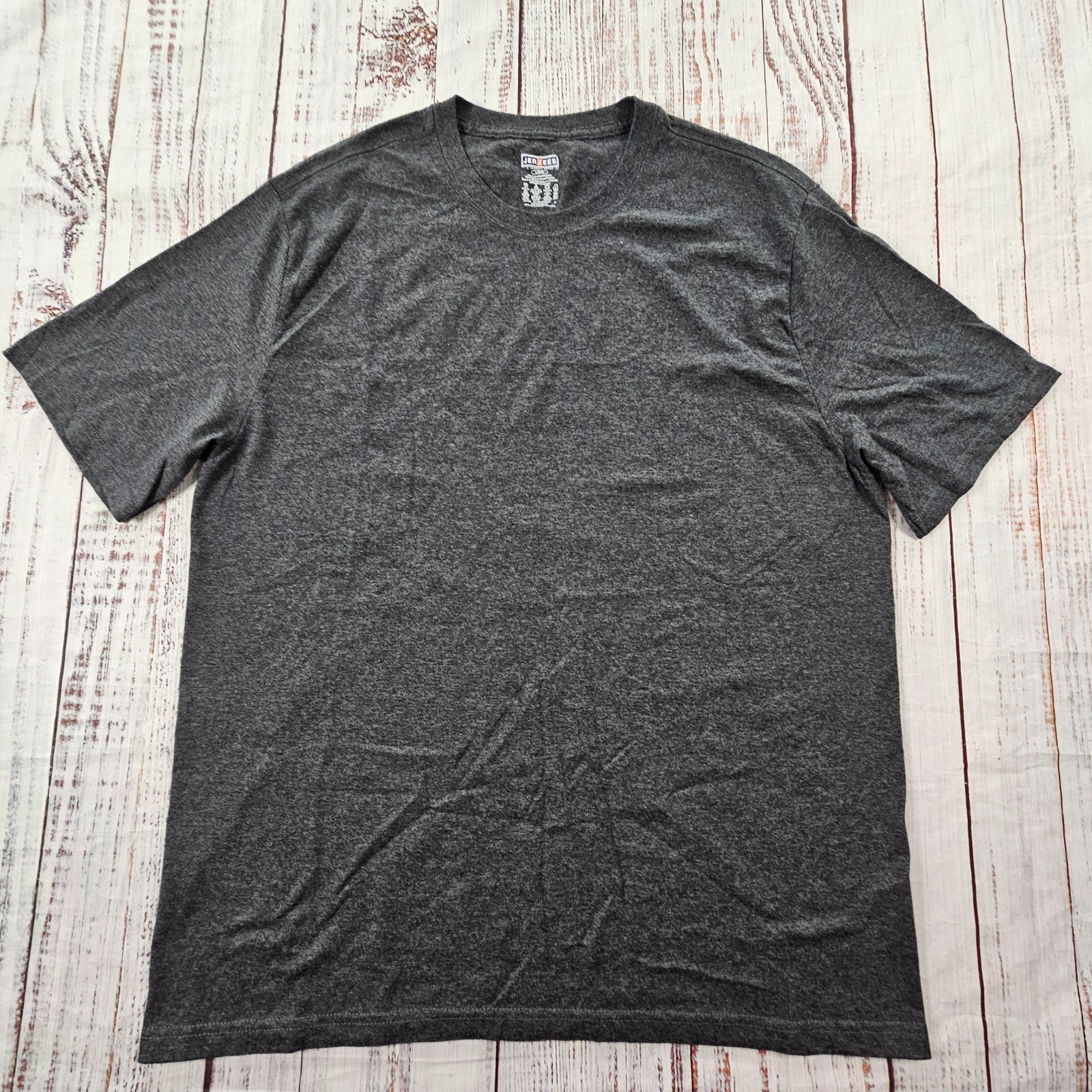 Jerzees Gray Short Sleeve Cotton Blend T-Shirt Men’s L