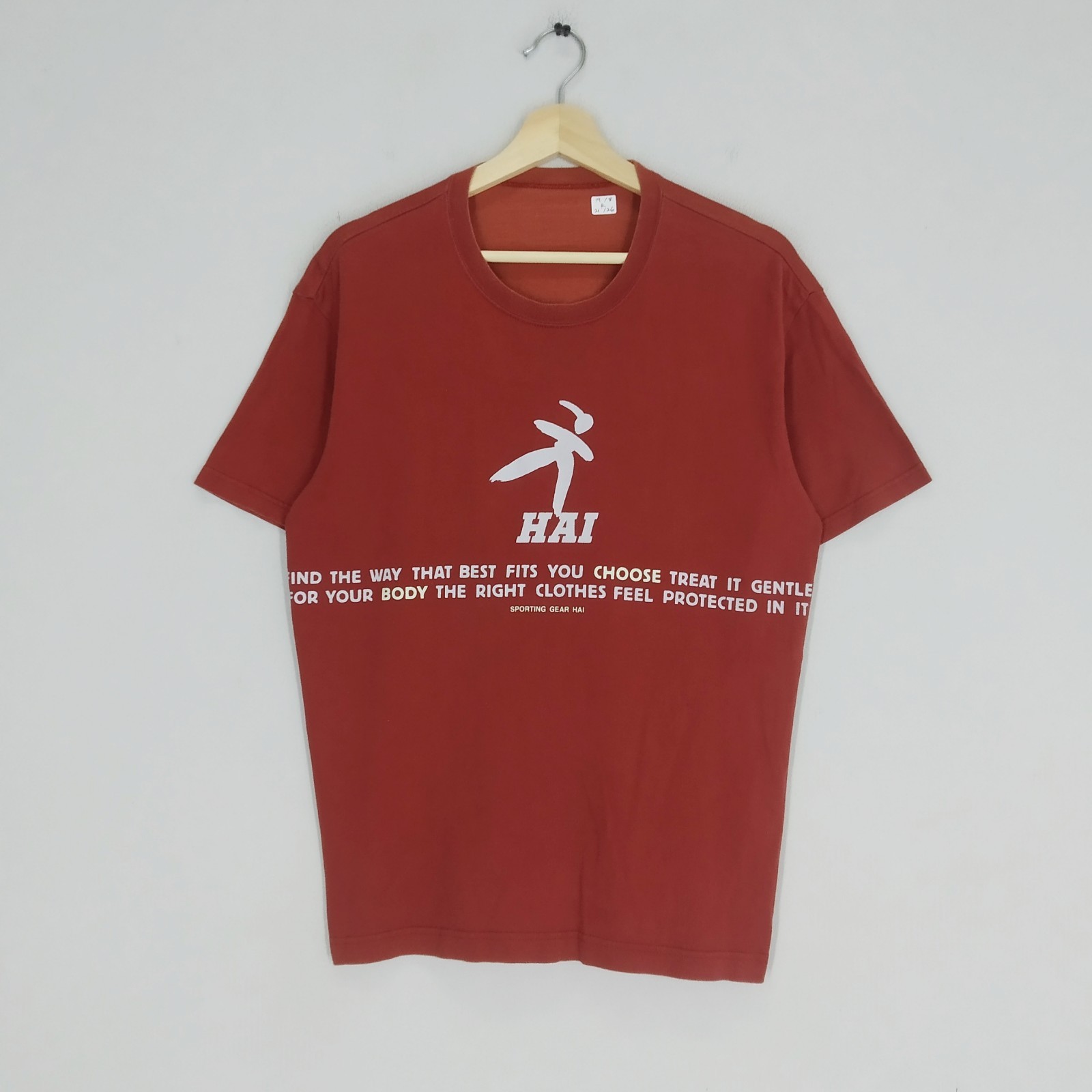Vintage Hai Sporting Gear Wording By Issey Miyake Japanese Brand T shirt Size M