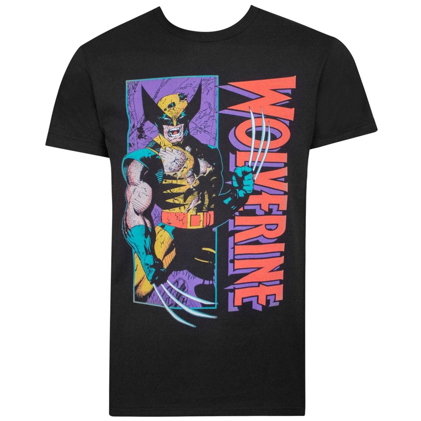 WOLVERINE T-SHIRT Black Vintage Graphic X-Men Classic Logan Sizes NEW