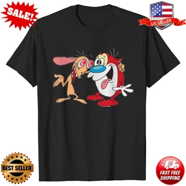 Ren and Stimpy Cartoon Show Graphic T-Shirt| S-5XL