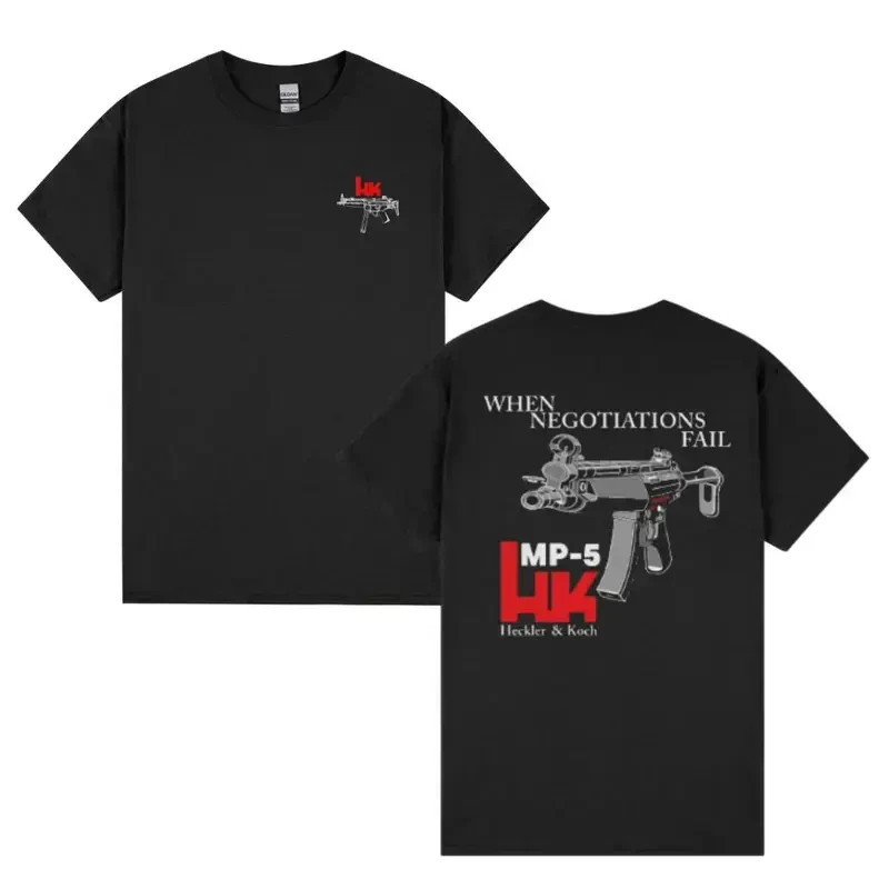 Heckler & Koch “When Negotiations Fail” MP5 T-Shirt – Tactical Submachine Gun