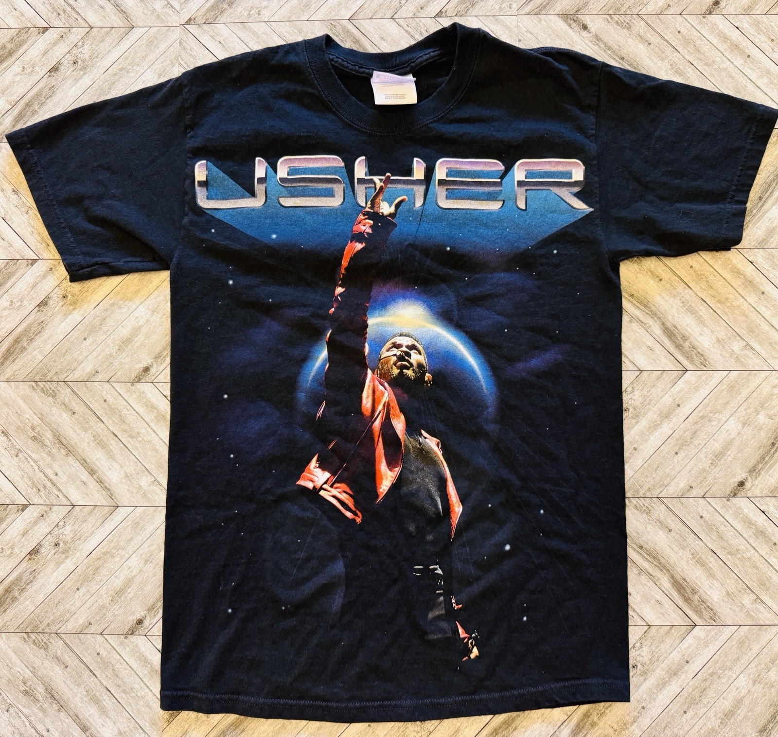 Usher T-Shirt Mens Small Black Concert OMG Hip Hop Rap Urban Streetwear Music