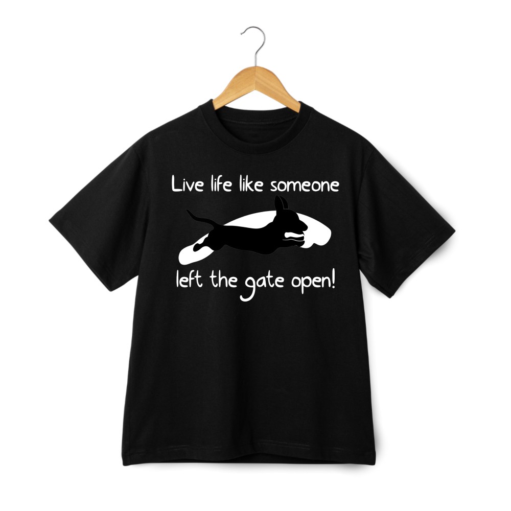 Live Life Like Dachshund Graphic T-Shirt Soft Cotton Casual Dog Lover Daily Wear