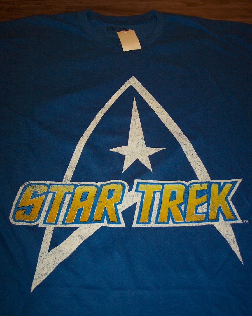 VINTAGE STYLE STAR TREK T-Shirt MENS XL NEW w/ tag Blue