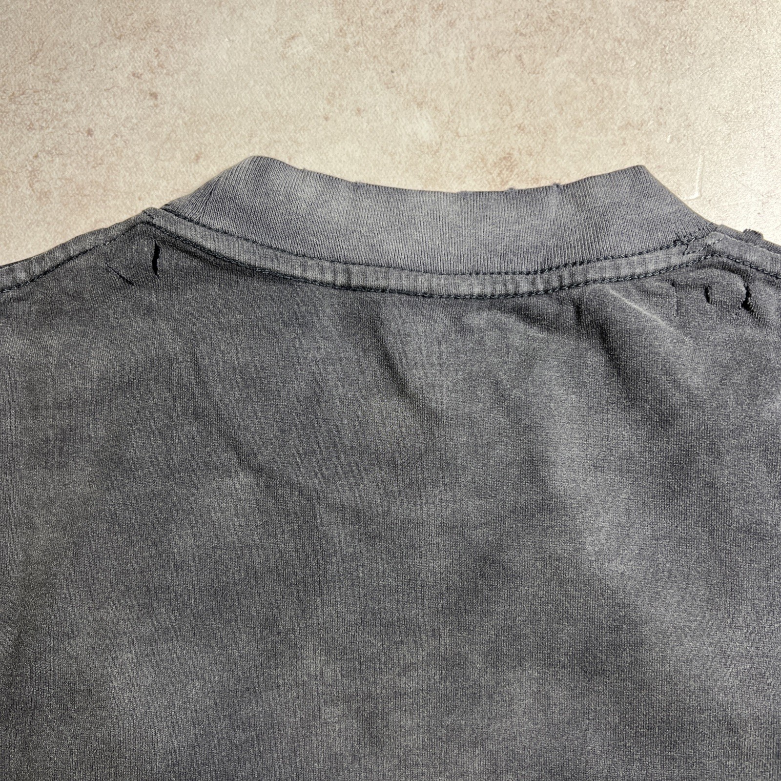 Tenaciti Studios Small Oversized Boxy Velvet Blk Fade Logo T Shirt Men’s
