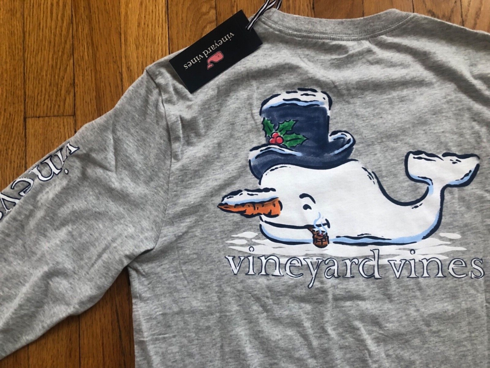 NWT Men’s Vineyard Vines LS Watercolor Snowman T-Shirt S, M, L Retail $49.50