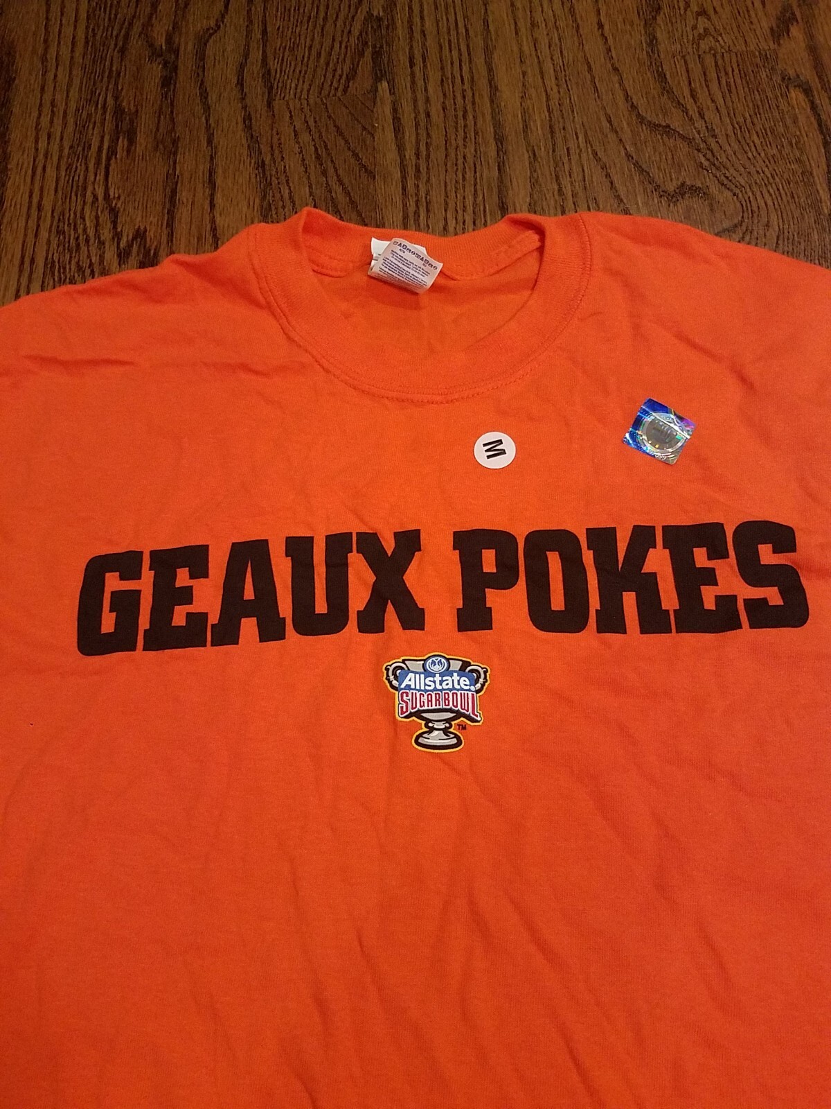 Gidan Men’s T Shirt Orange Geaux Pokes Sugarbowl Size Medium top jersey