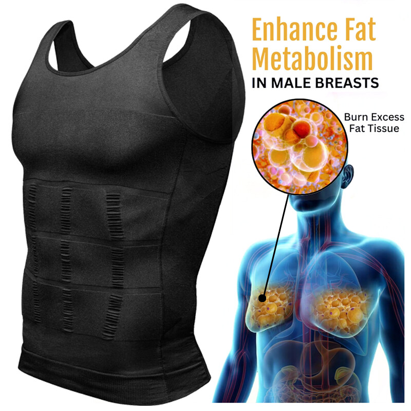 Mens Body Shaper Slimming Tummy Vest Compression Tank Top Faja camisa de hombre