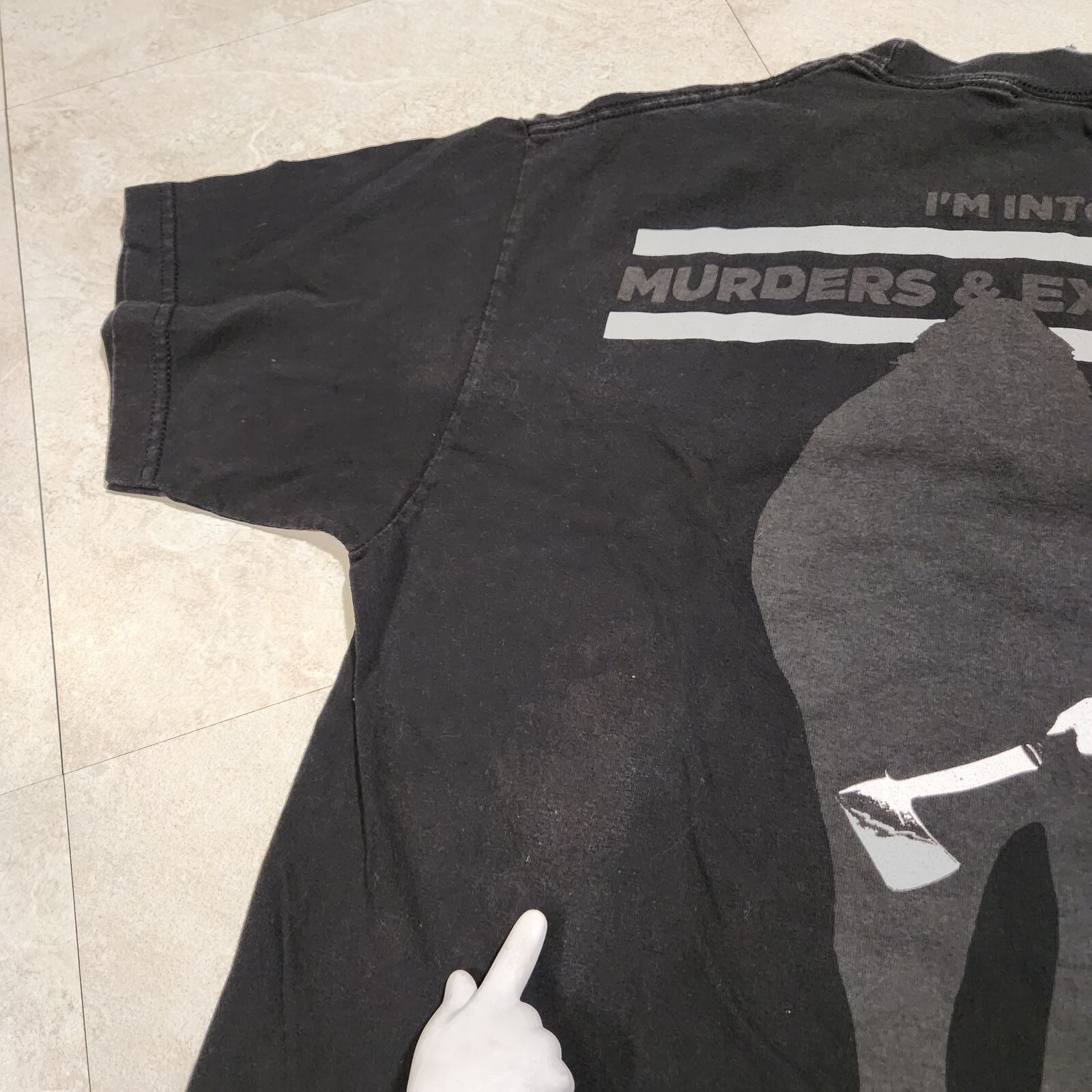 VTG Rogue Status Mens L Large Murders & Executions Double Sided Graphic T Shirt