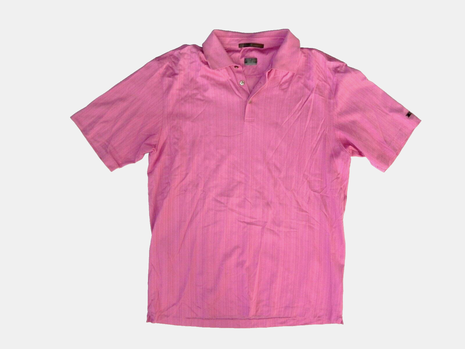 Vtg 00s Nike TIGER WOODS Pink Cotton/Poly COLLARED GOLF POLO Course Shirt Men L