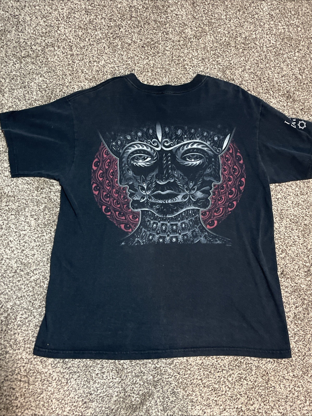 Vintage 2007 TOOL T Shirt 10,000 Days Tour Los Angeles Red Eyes Black XLarge