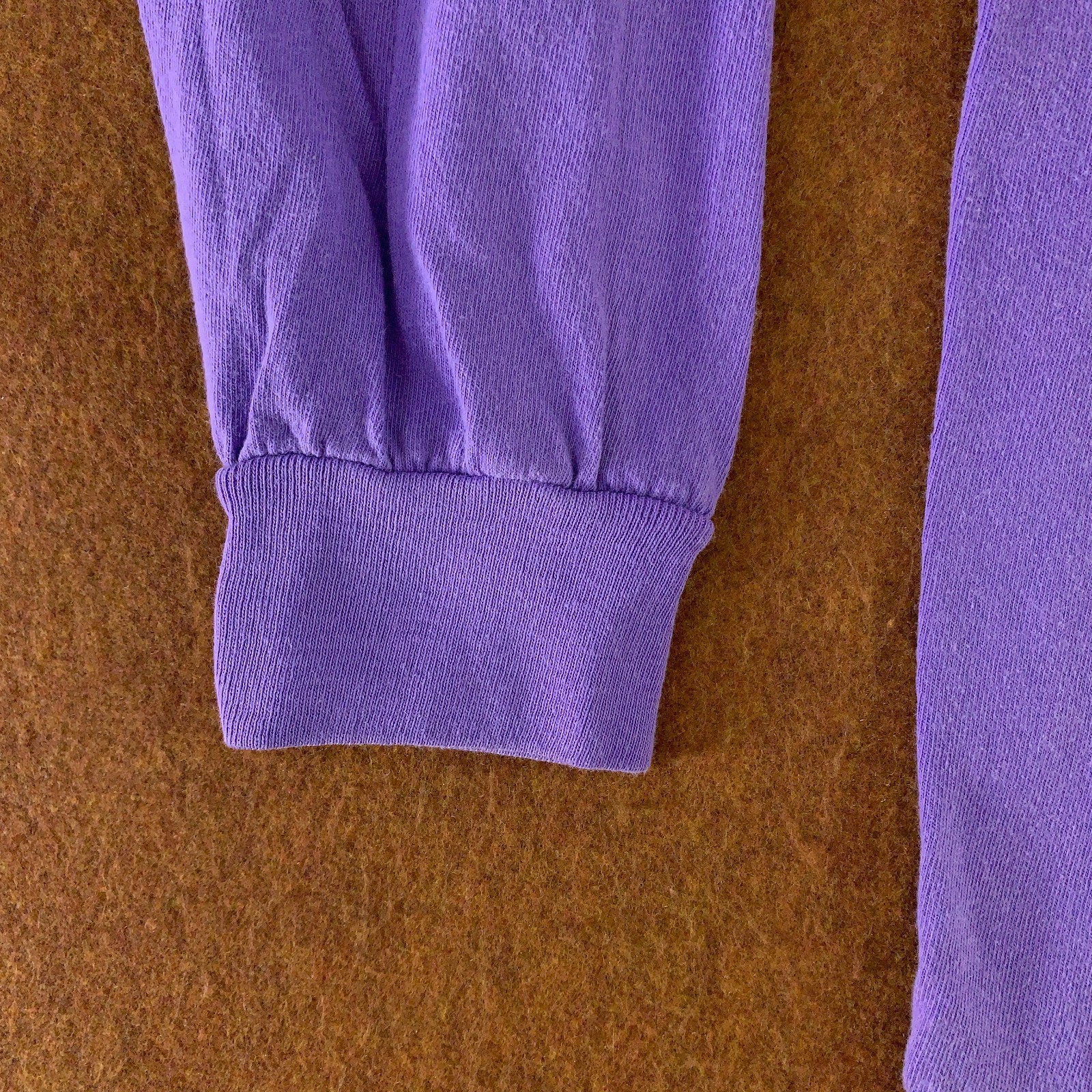 Comfort Colors Mens Medium Purple Heavyweight Long Sleeve Crew Neck T-Shirt New