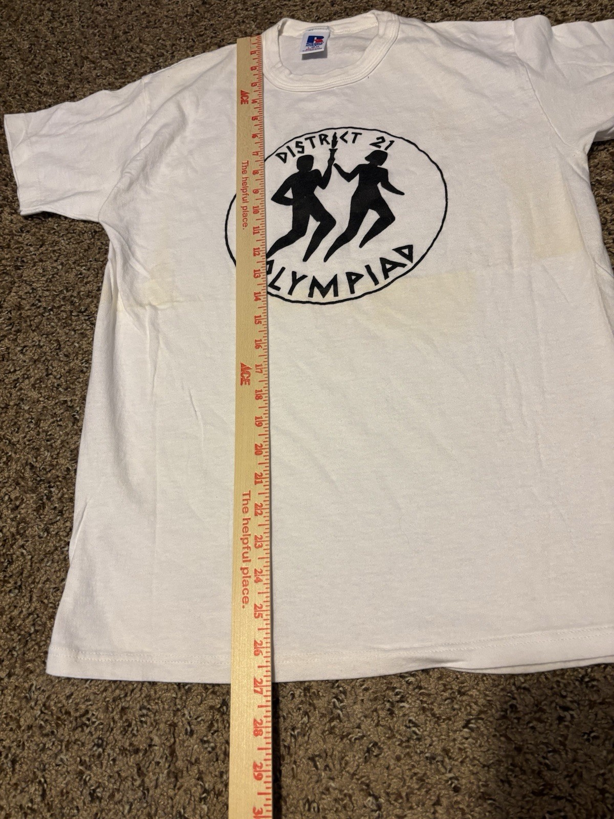 Vintage 90s District 21 Olympiad Tee Russell USA Single Stitch L