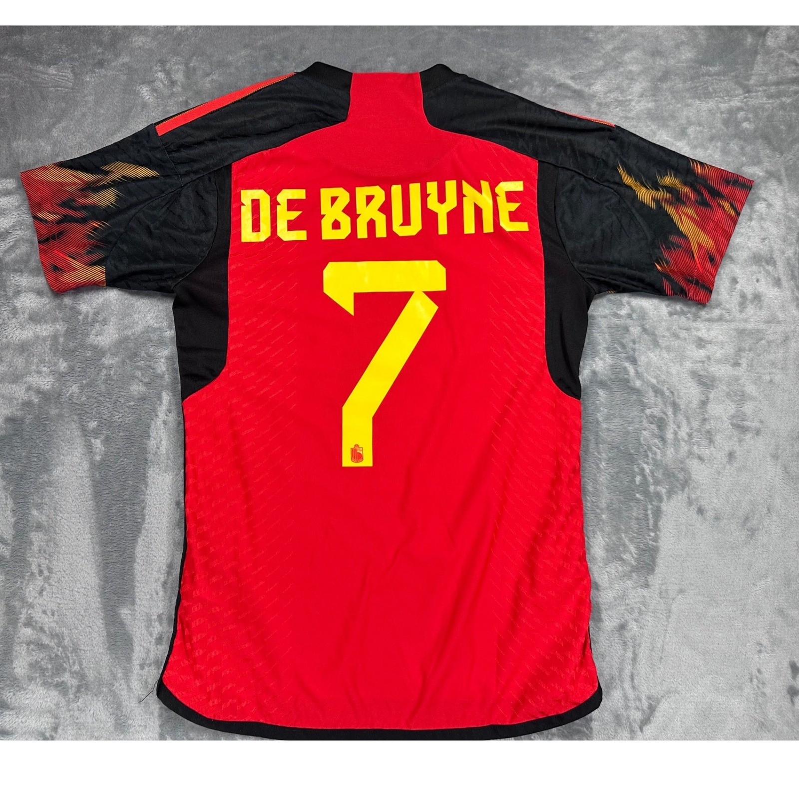 Adidas Belgium 2022 Home Authentic Jersey De Bruyne 7 Mens Small Red Soccer