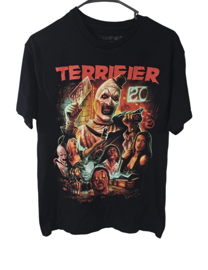 Terror Threads Terrifier T-Shirt Men’s Size M Black Art The Clown Graphic Horror