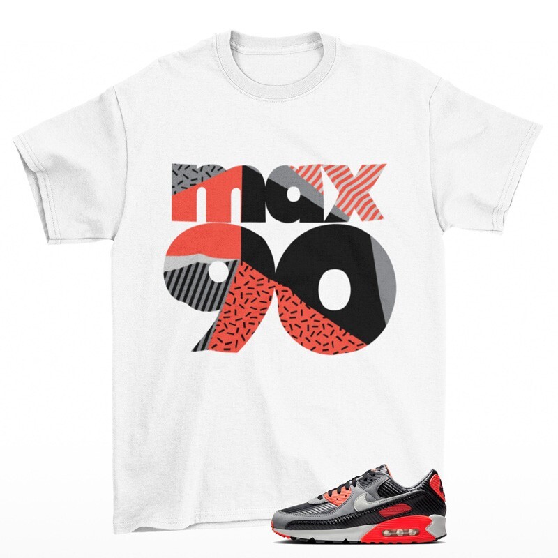 Throwback Shirt White to Match Air Max 90 Carbon Fiber Infrared HM9432-001