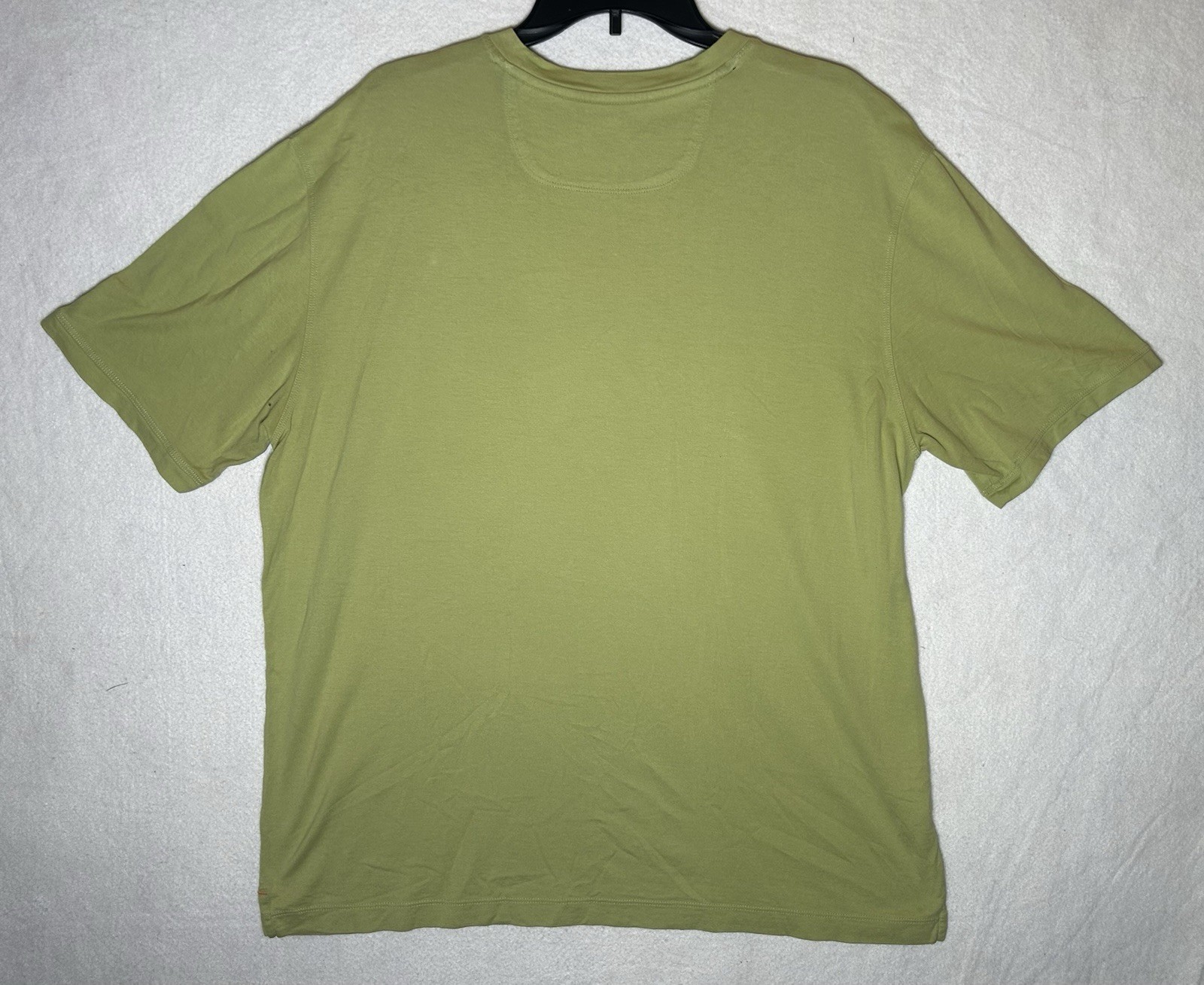 Tommy Bahama Men’s Solid Green Crew Neck Logo Tee Pima/Modal Knit, Size L
