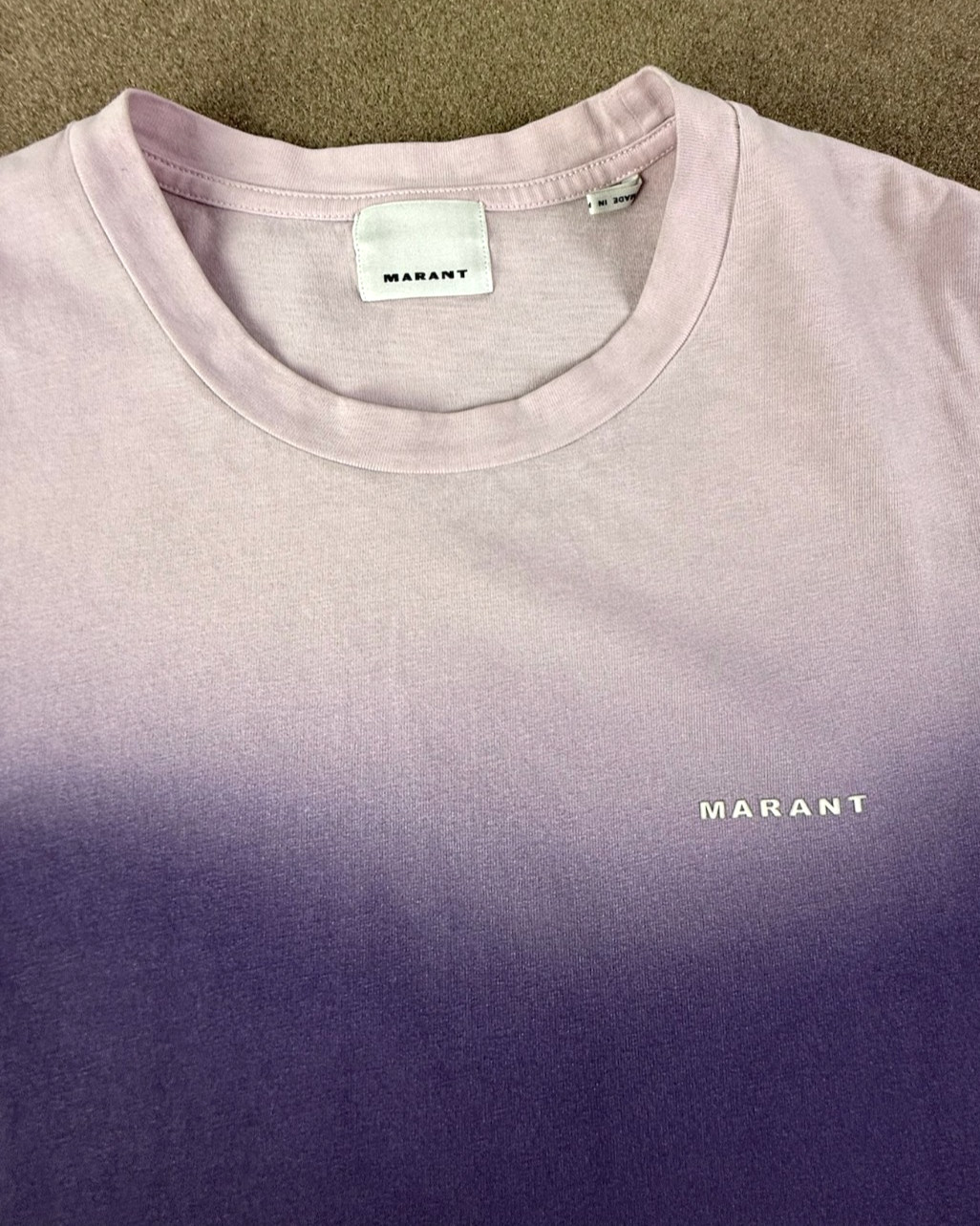 Isabel Marant Honore Tee Purple Tri-color Logo T-shirt Size M Made In Portugal