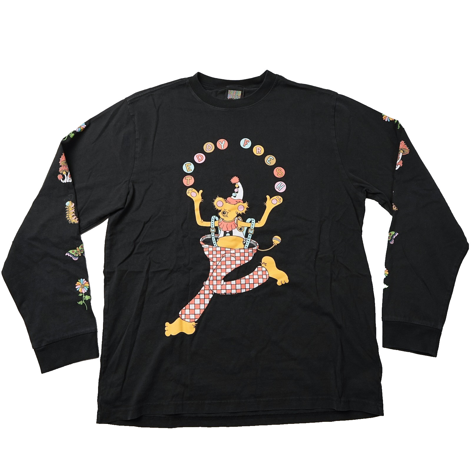 Teddy Fresh Brian Blomerth Shirt Mens Medium Black Long Sleeve Juggler Critters