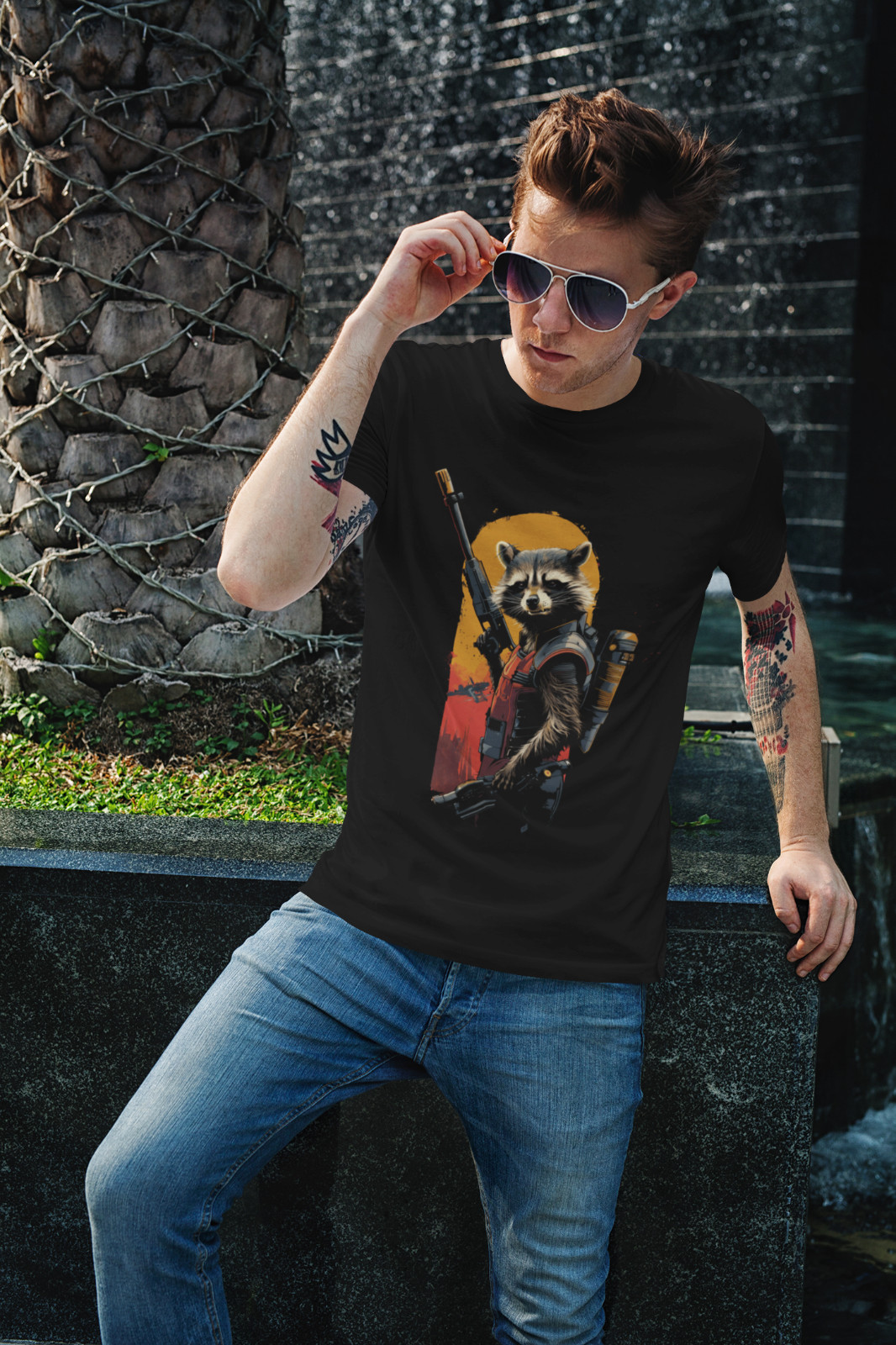 Rocket Guardians of the Galaxy Adult T-Shirt Sizes Groot Space Starlord Movie