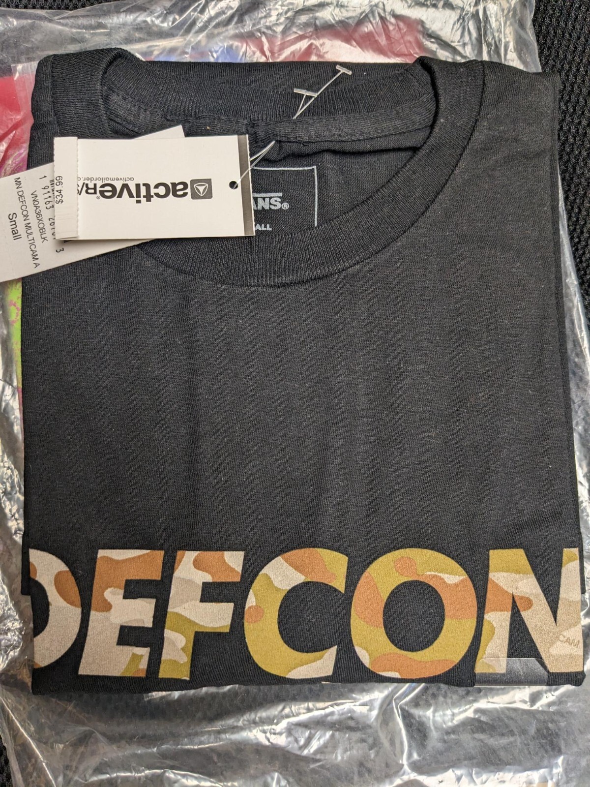 VANS DEFCON T-SHIRT TEE ARID MULTI CAMO S TAN KHAKI