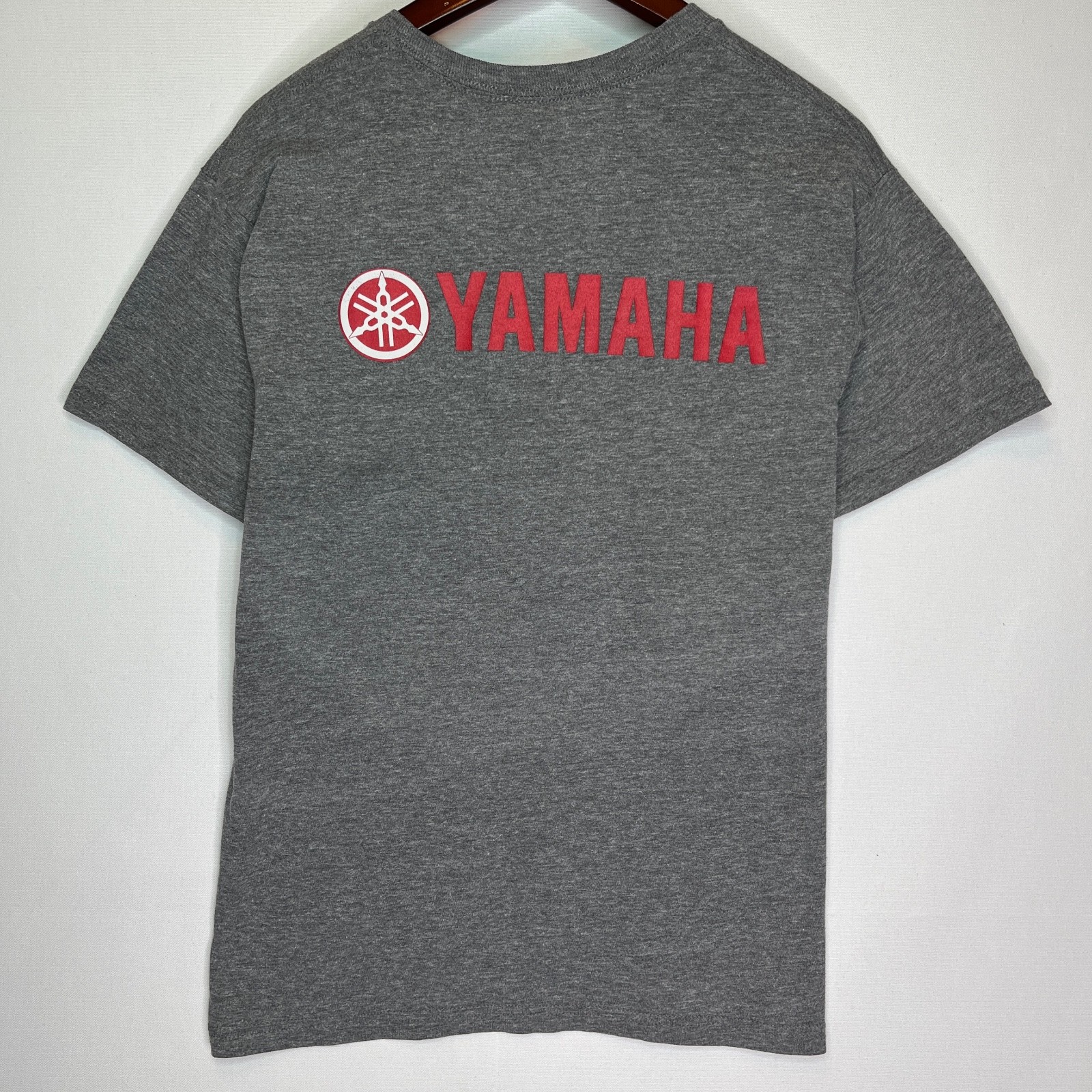 Yamaha Men’s Gray Logo T-Shirt Heather Tee 19in Chest Sport Outdoor