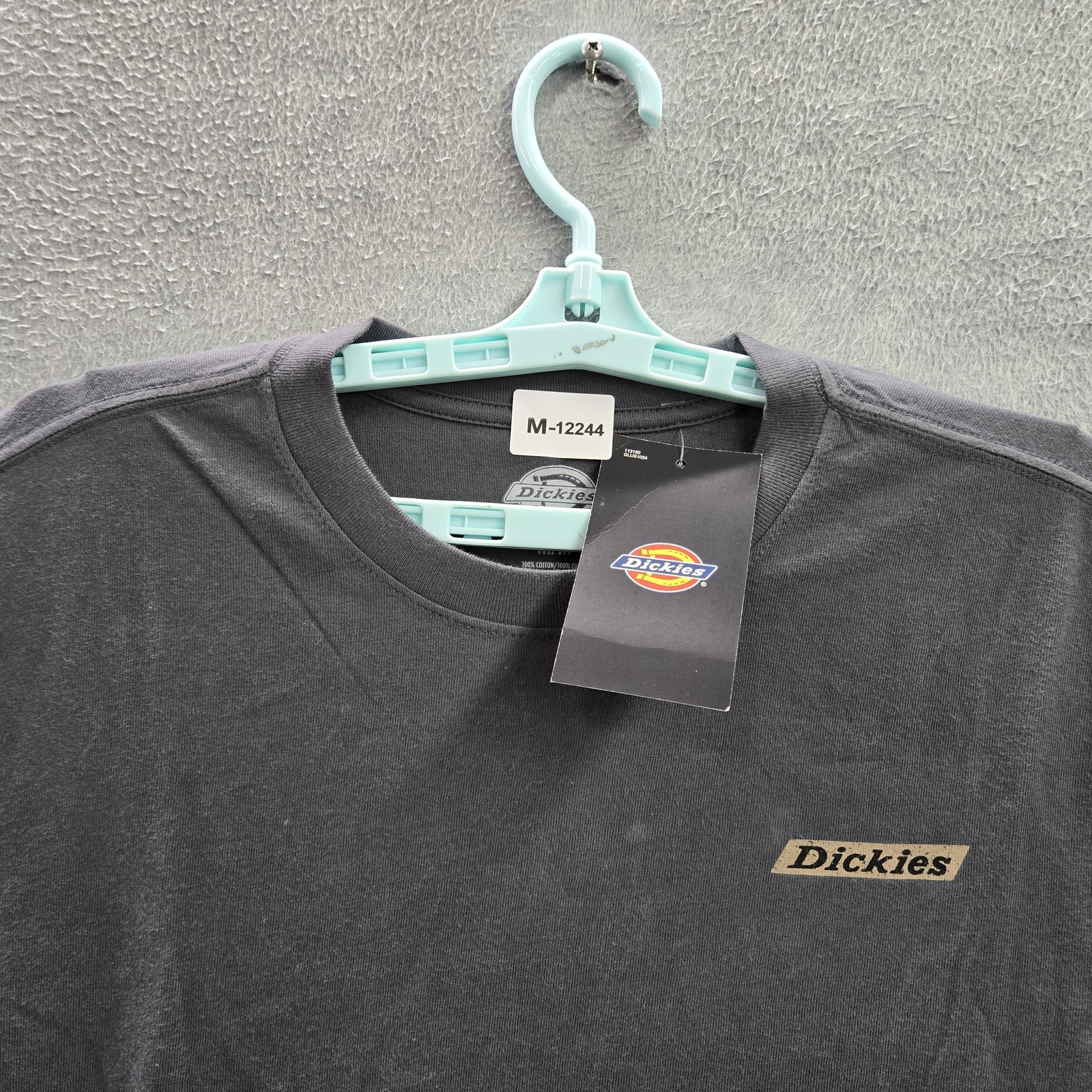 Dickies Men Shirt M Gray Camo Logo Graphic Print Short Sleeve Crew Neck NWT