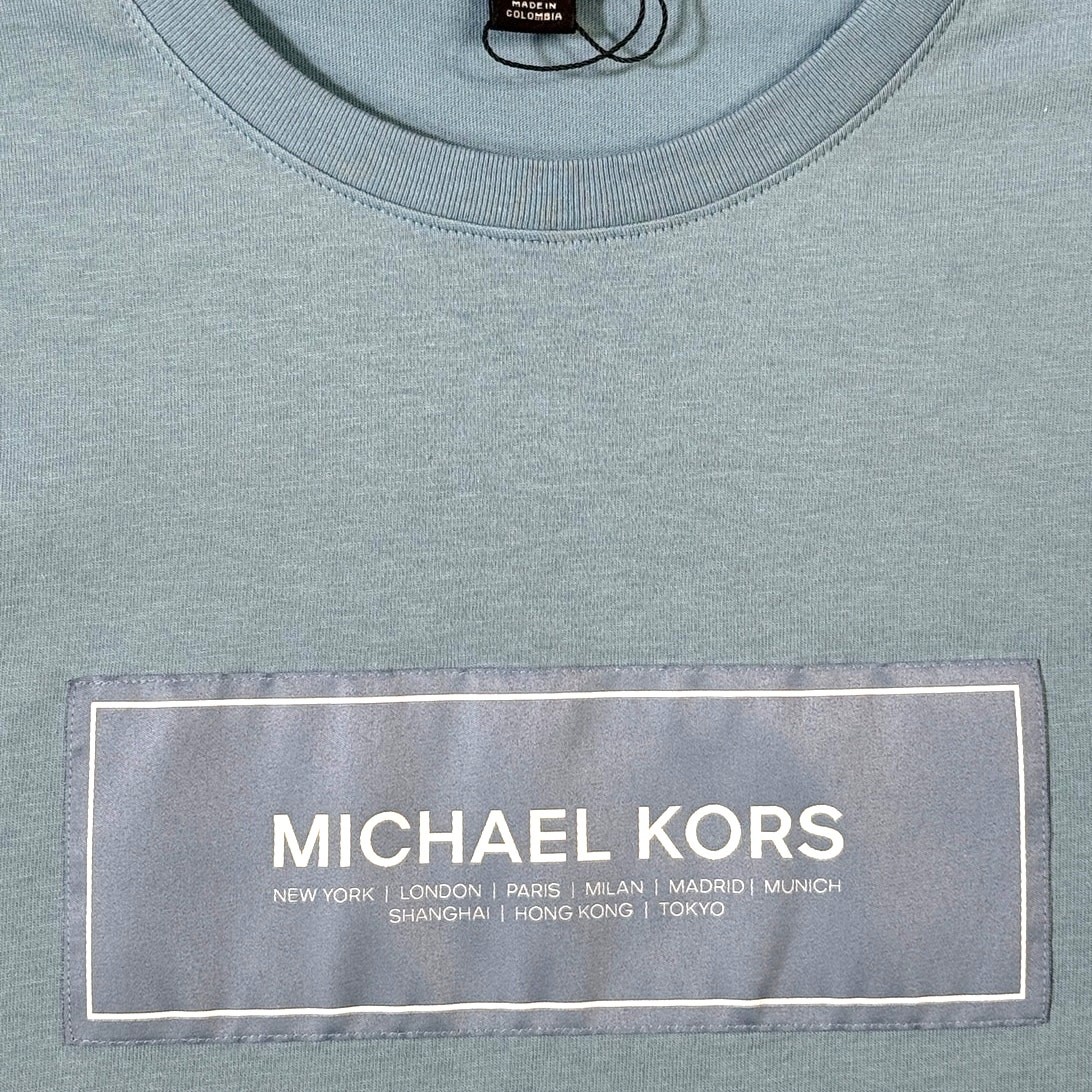 Michael Kors Men’s Flagship Short Sleeve Crewneck T-Shirt Chambray 2XL $60
