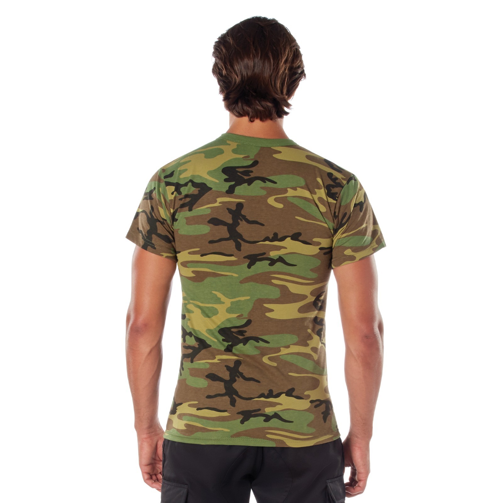 Woodland Camouflage Heavy Duty Premium Poly/Cotton Military T-Shirt