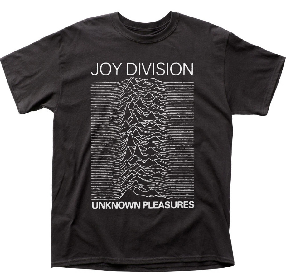 Joy Division Unknown Pleasures T Shirt Mens Rock Band Tee Classic Music Black