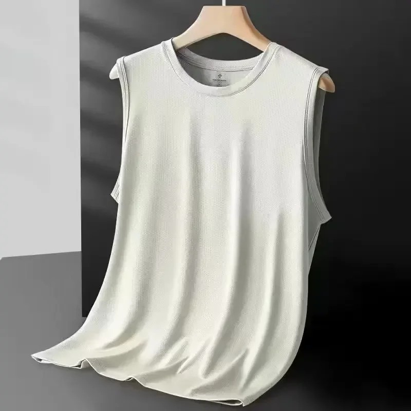 Men’s Ice Silk Mesh Vest Lightweight Sports Summer Wear Sleeveless T-shirt Tank