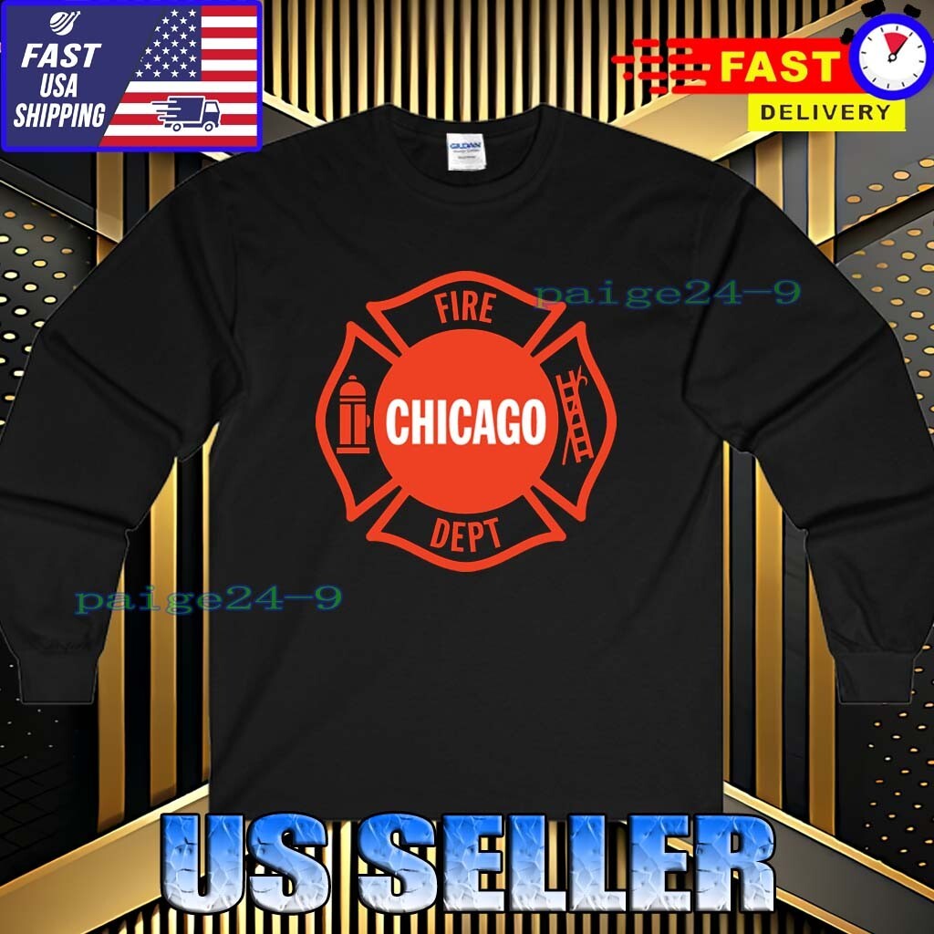 NEW SHIRT CHICAGO FIRE LOGO LONG SLEEVE T-SHIRT FUNNY USA UNISEX TEE SIZE S-5XL