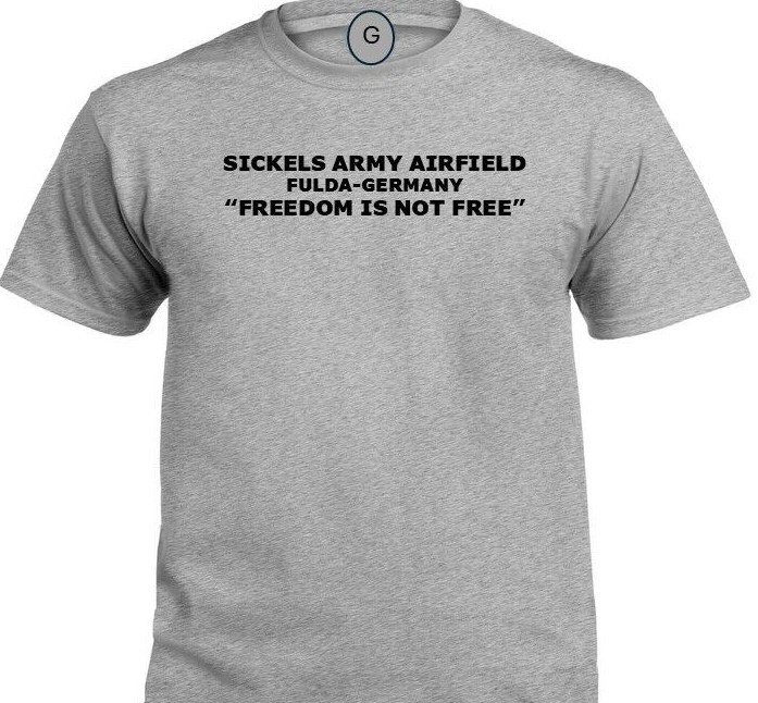 TAUKKUNEN BARRACKS *WORMS-GERMANY* FREEDOM* INDIVIDUAL BASE PT SHIRT