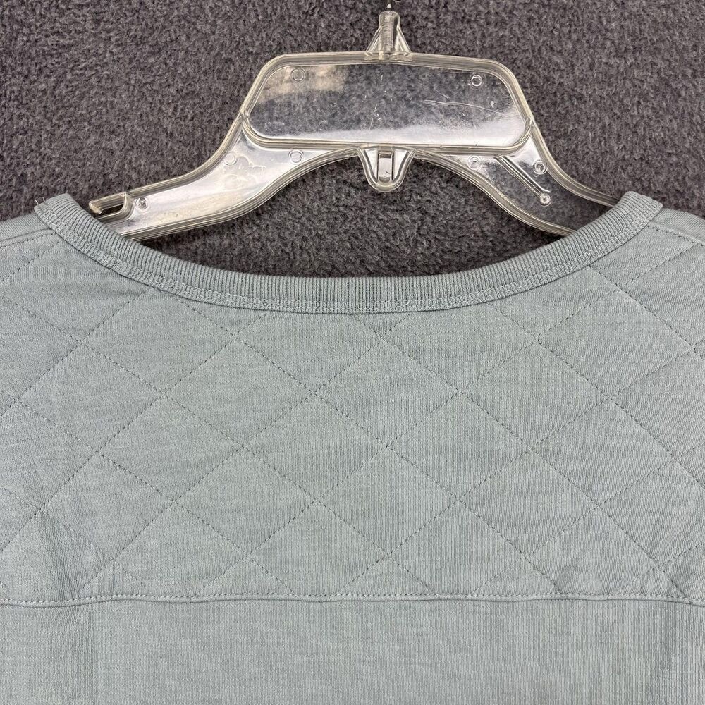 Frame Shirt Mens Medium Ice Blue Long Sleeve Quilted Back Crewneck LMTS0201