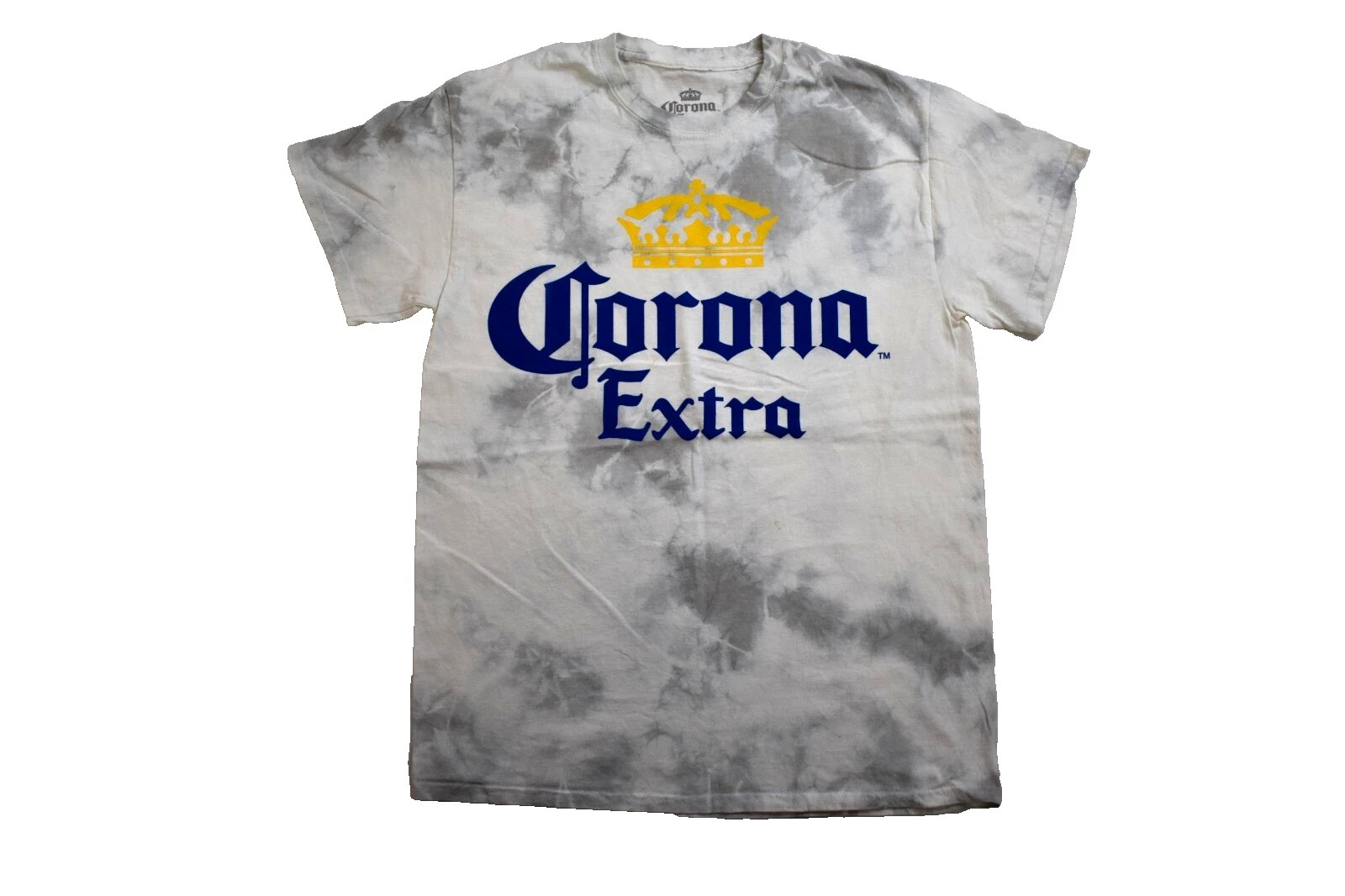 Corona Extra Mens Corona Extra Crown Graphic White Tie Dye Shirt New S-XL