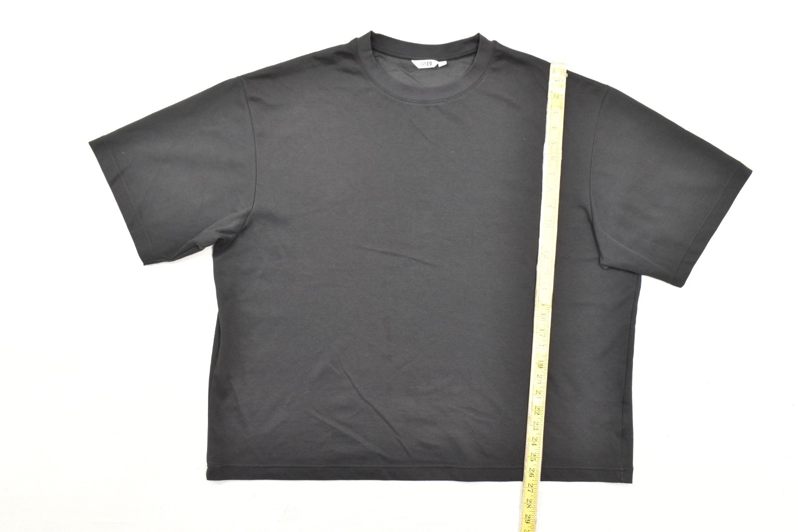 UNIQLO U AIRism Oversized Crewneck T-Shirt Men 3XL Black Short Sleeve Tee