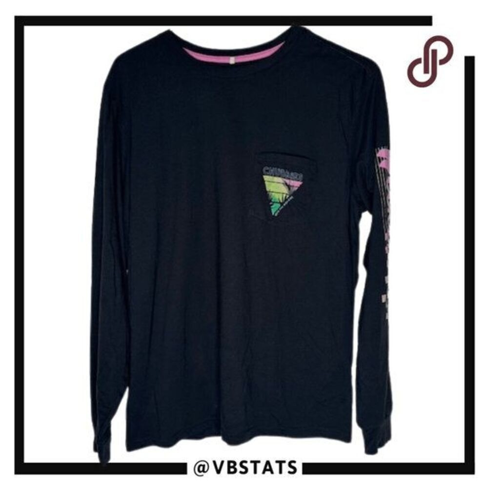 Chubbies Men’s The Weekend Has Arrived Pocket Long Sleeve T-Shirt Black XL