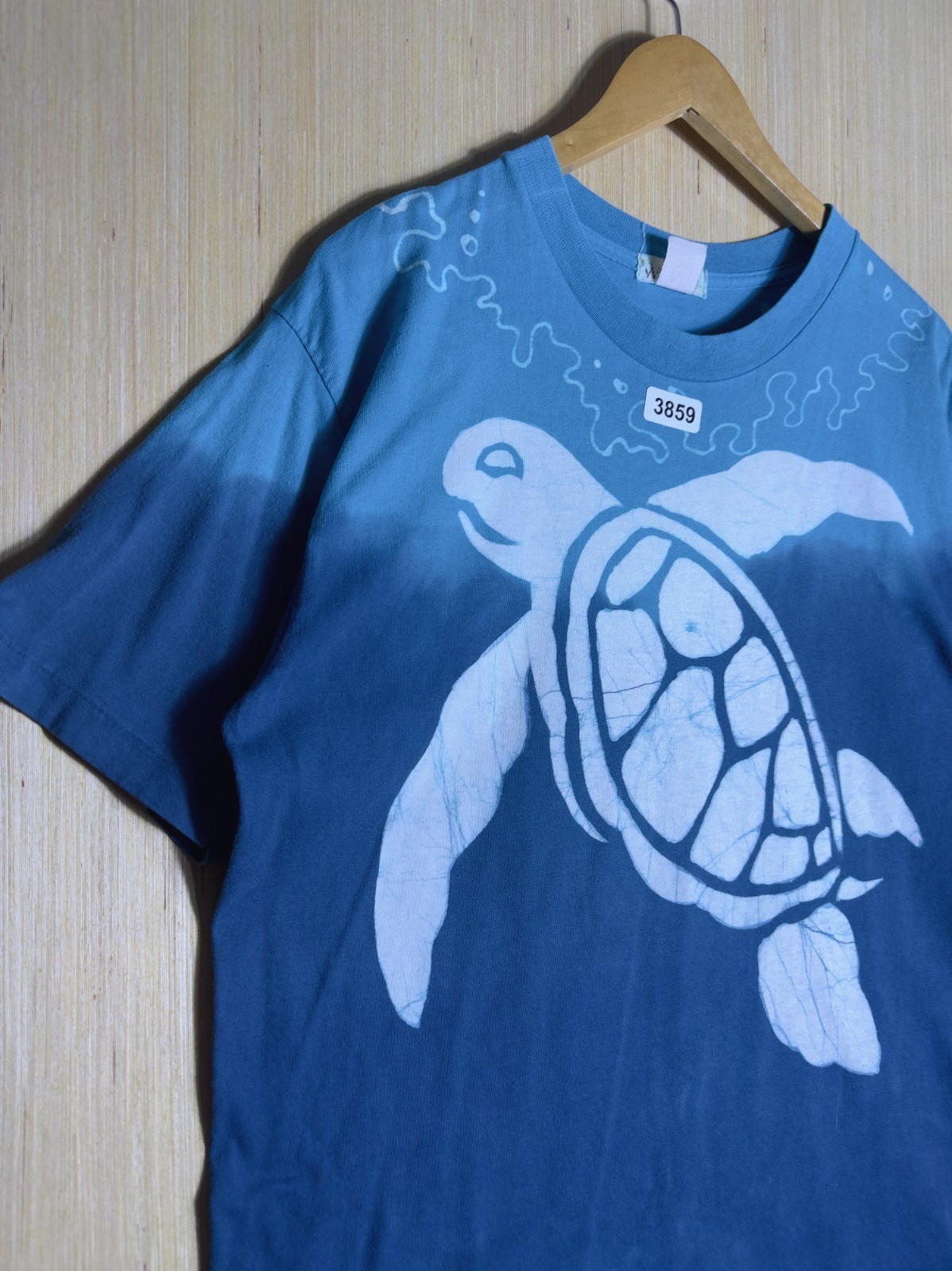 Vintage Sea Turtle Shirt Large Blue Short Sleeve Men’s Graphic Print 90s