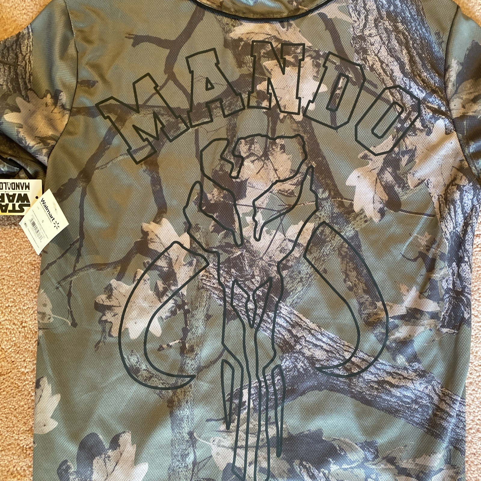 Star Wars The Mandalorian Baseball Jersey Men’s, NWT Camoflauge SIZE XS & S