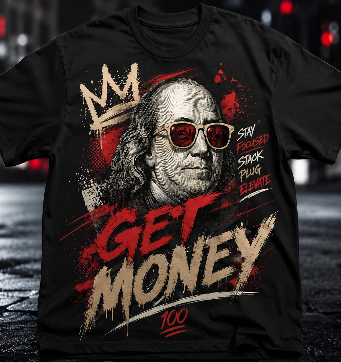 Pro Club Shakawear Get Money Streetwear Graphic Tee Shirt To Match Sneakers Hip