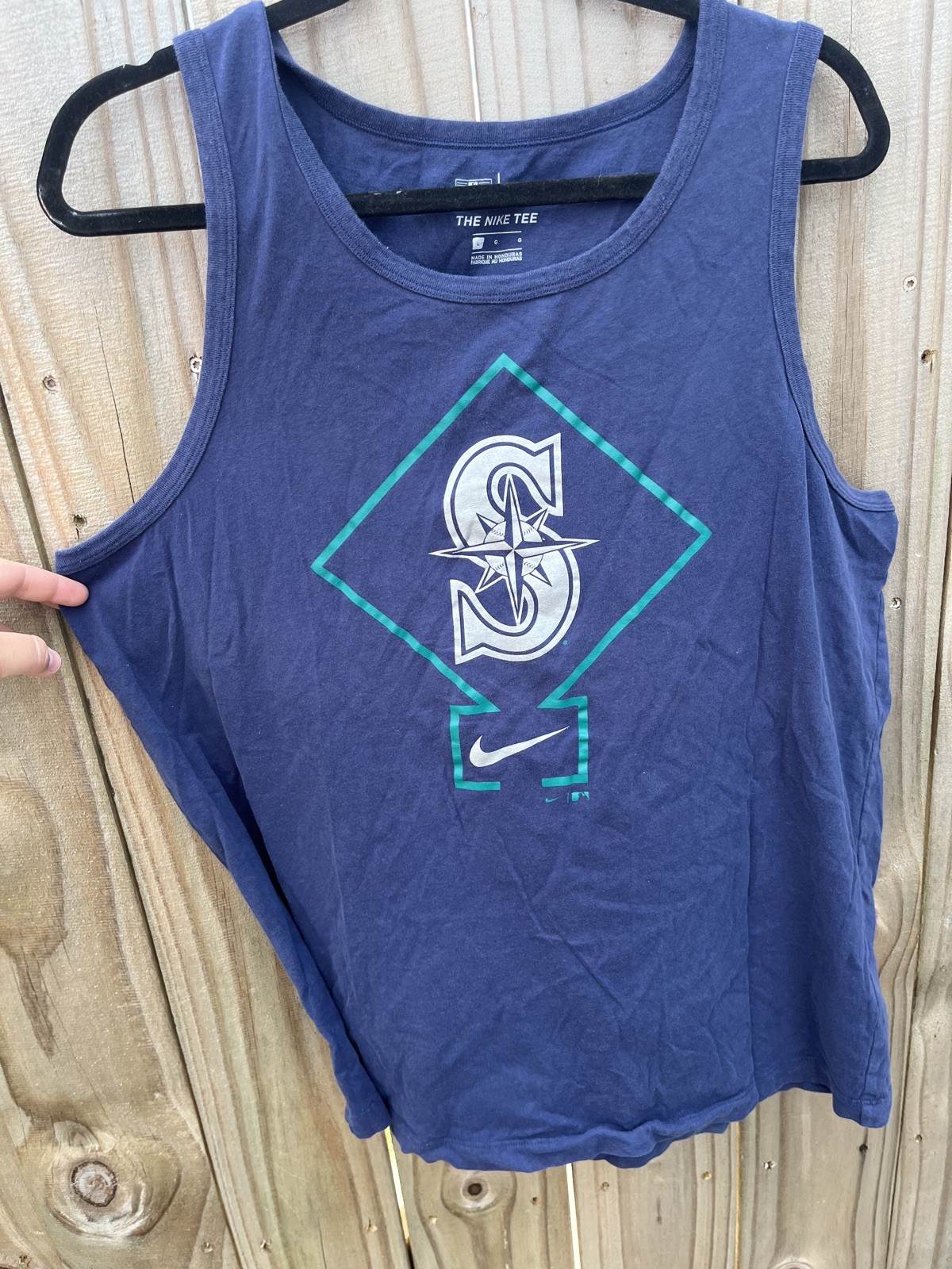 The Nike Tank Top Men’s Seattle Mariners Blue Tank Top Size Large BLUE TEAL GRAY