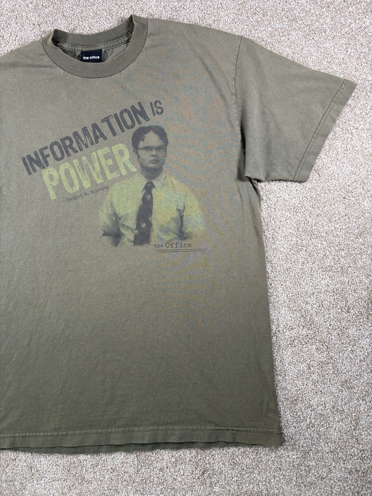 Vintage The Office T-Shirt Dwight Schrute Information TV Show Promo • Size Large