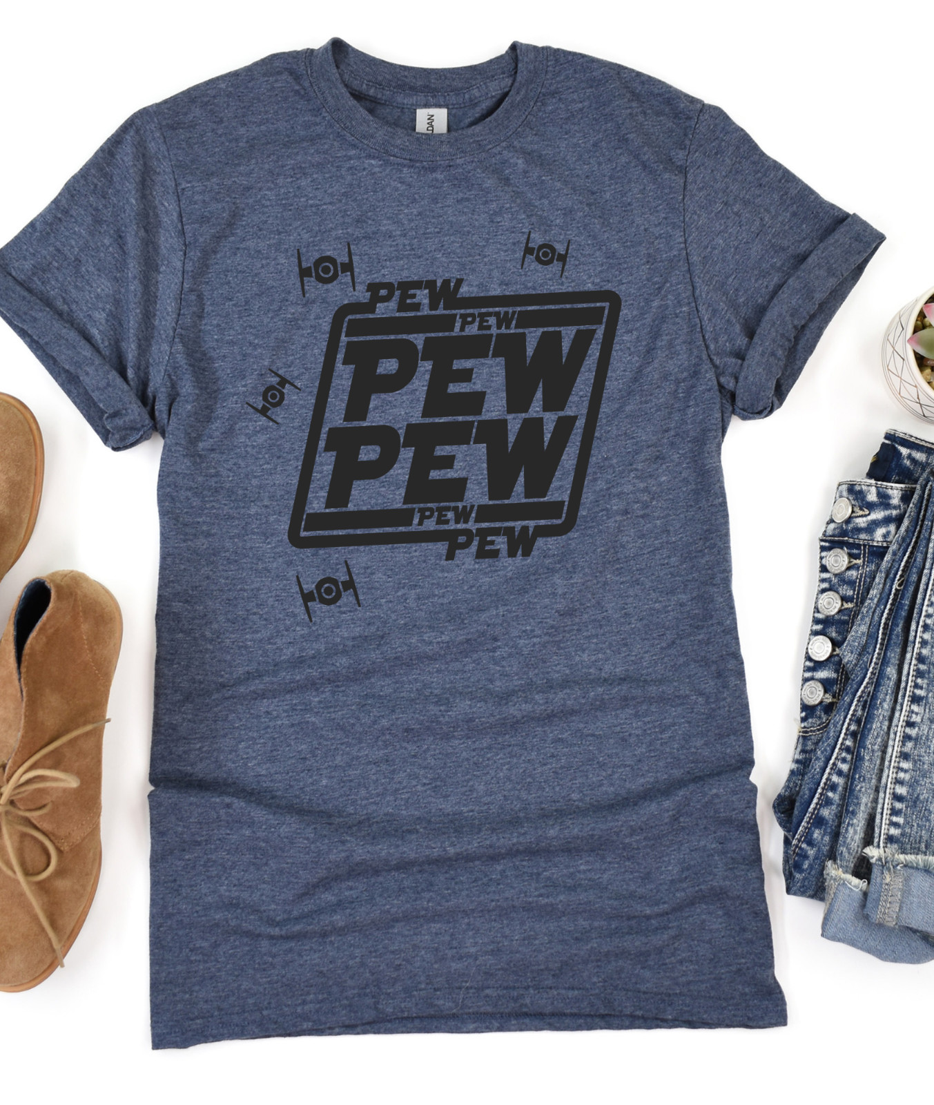 Pew Pew Pew Star Wars Vader Funny Graphic Novelty Jedi Tee Shirt T-shirt