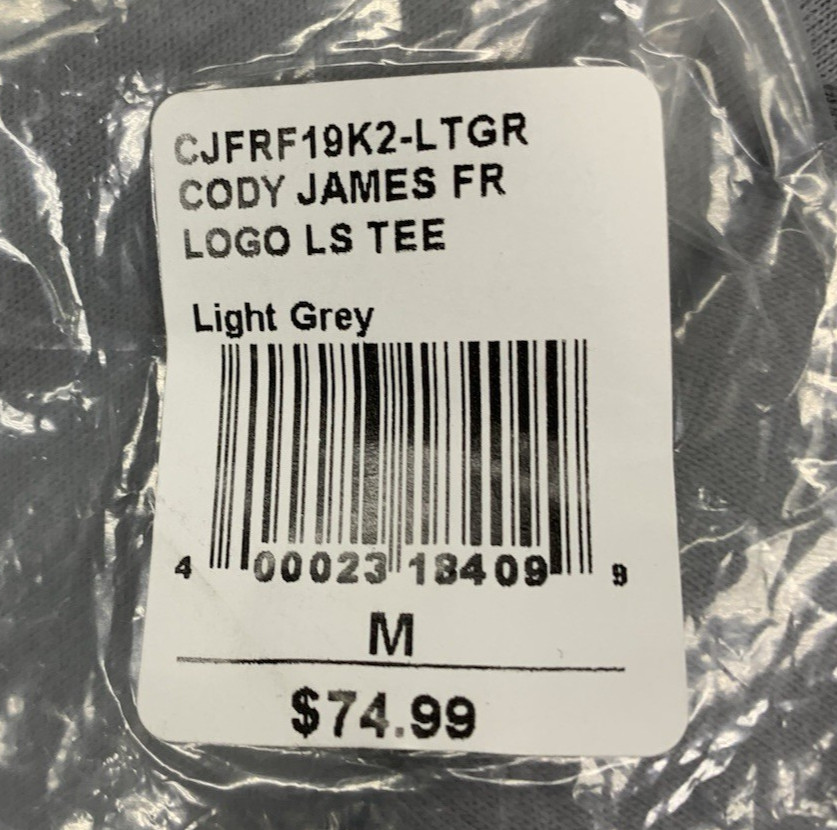 Cody James FR Flame Resistant Work Shirt Long Sleeve Light Grey Size Medium