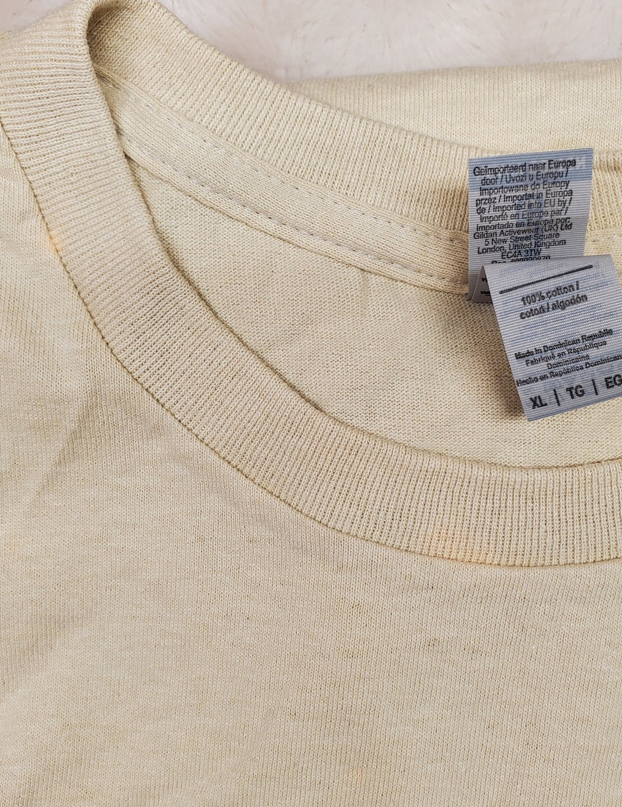 Dreamville The Fade J. Cole Gildan XL Cotton Tan T- Shirt Has Several Spots