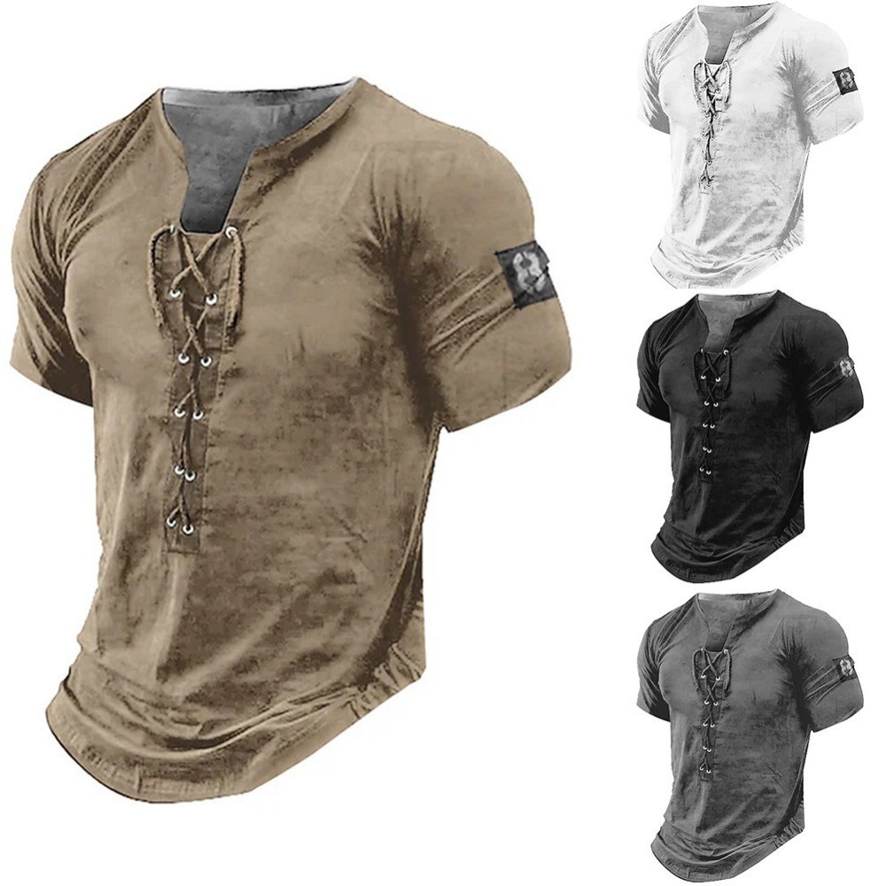 For Mens T-Shirts Classic Cotton Blend Gym Sport Tops Male Muscle Pullover