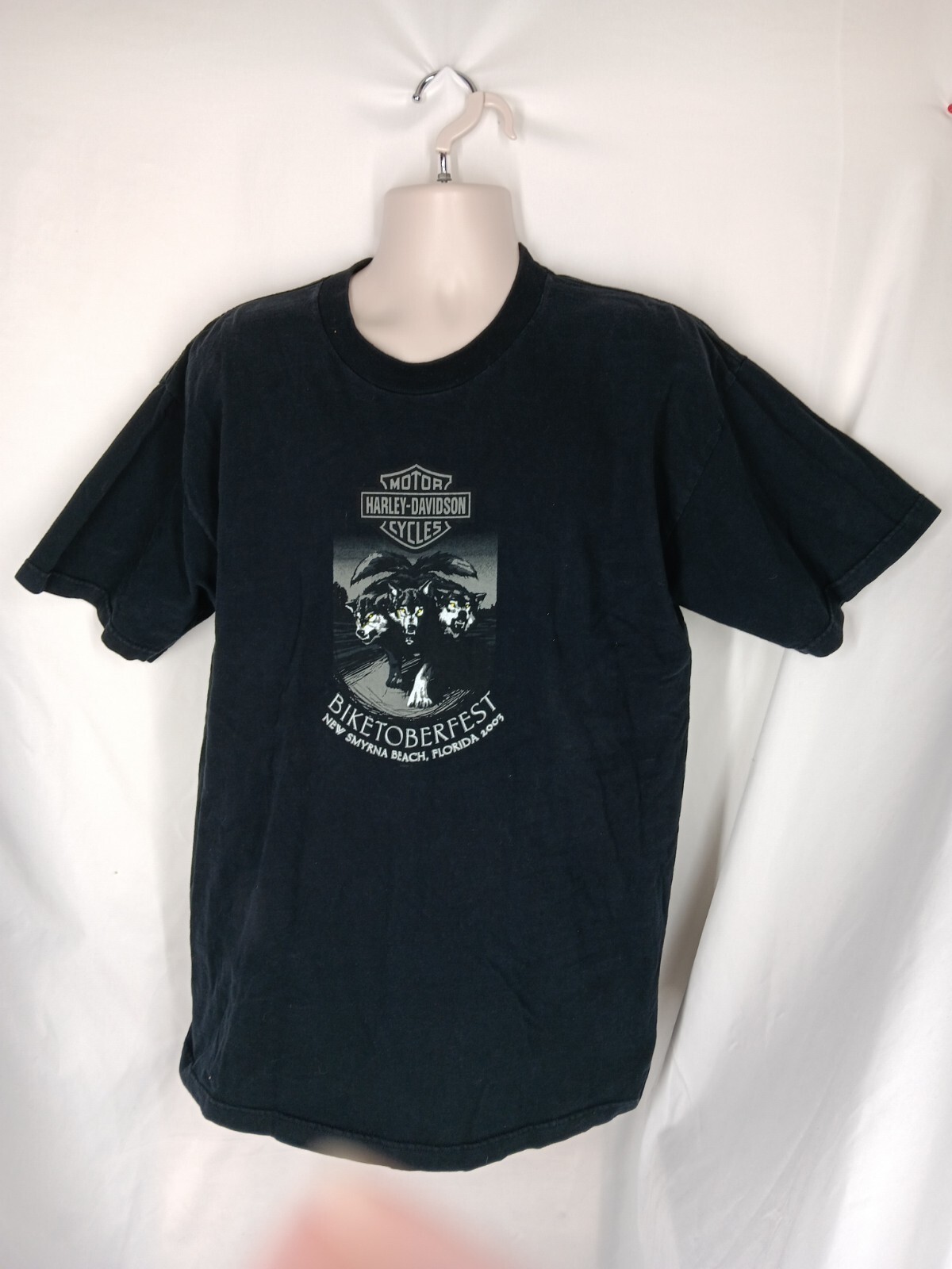Harley Davidson 2003 Biketoberfest TShirt Eagle New Smyrna Beach FL Men’s XL