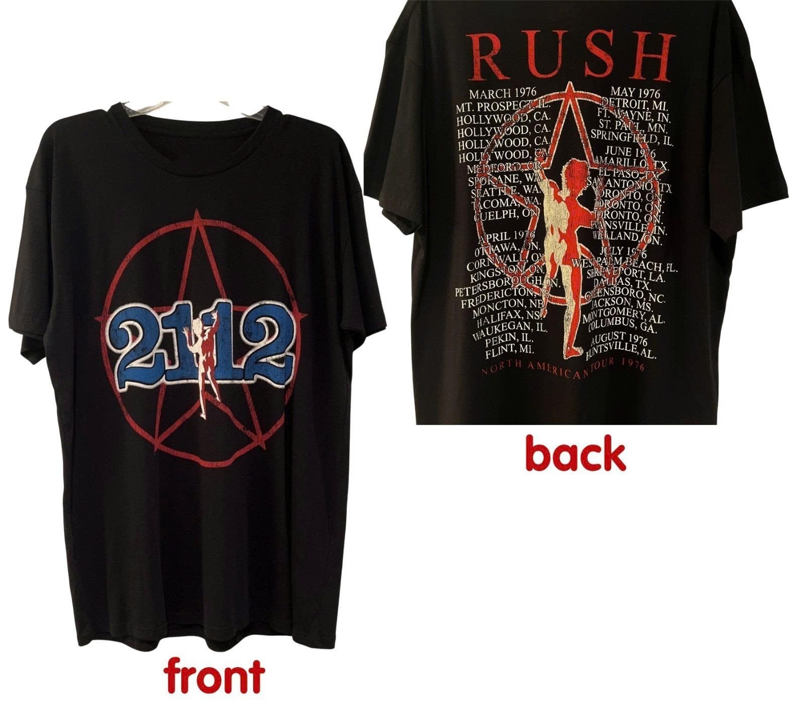 Rush 2112 Tour 1976 Double Sided Vintage Tee